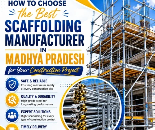 Best Scaffolding Manufacturer in Madhya Pradesh providing quality scaffolding systems, steel pipes, cuplock scaffolding, and construction solutions.